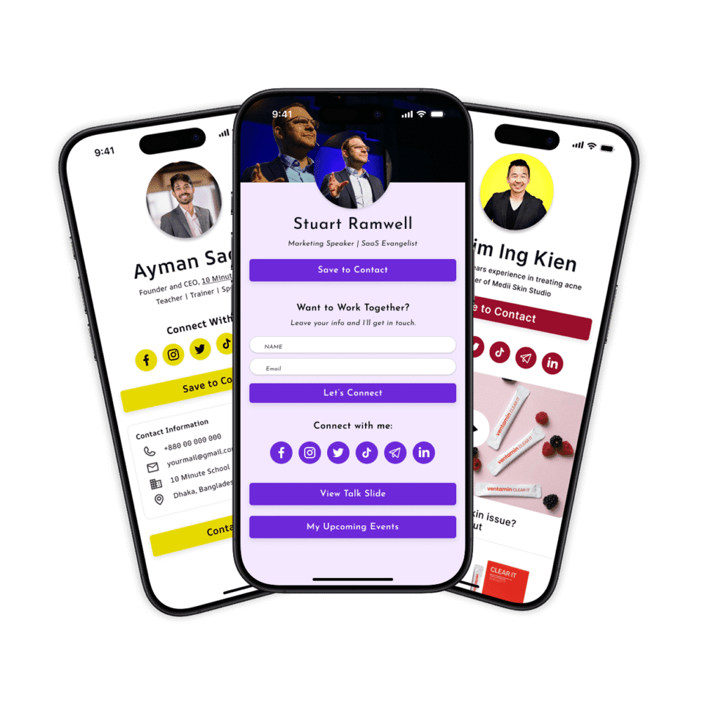 HERO SECTION IMAGE min Create and share your digital profile with one tap